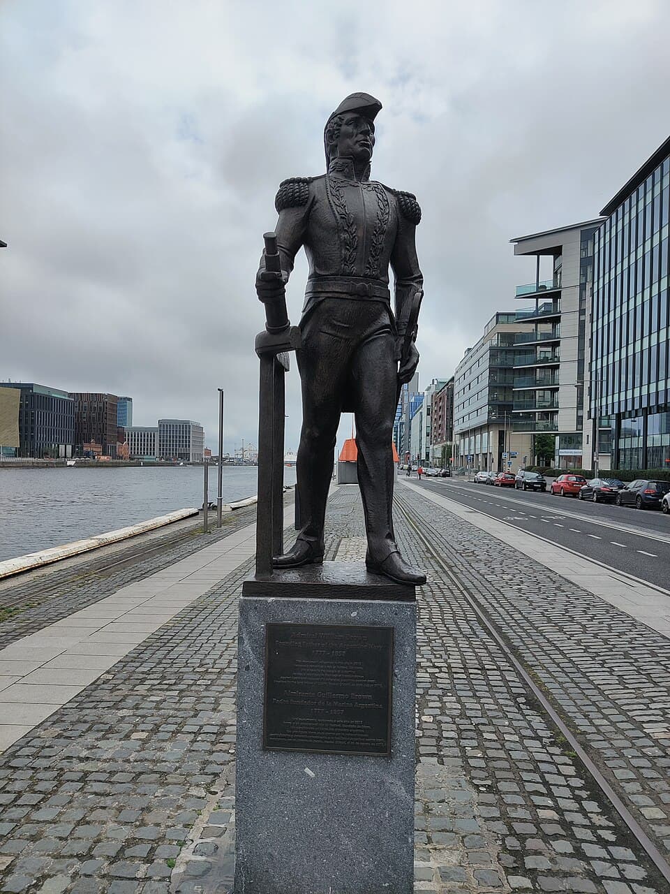 The statue of Admiral William Brown on Sir John Rogerson's Quay, Dublin