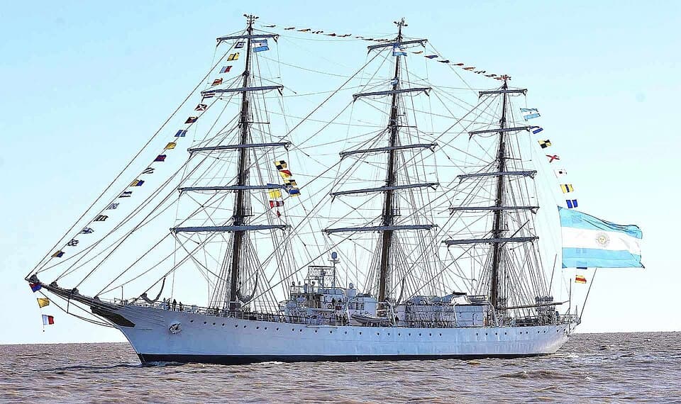 The frigate ARA Libertad under sail