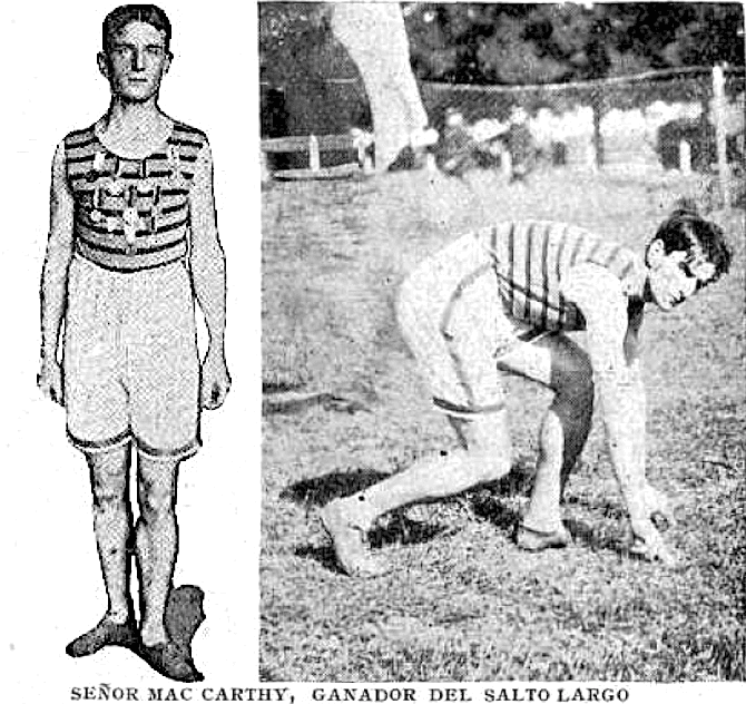 Paddy McCarthy in athletic dress, photographed in 1903