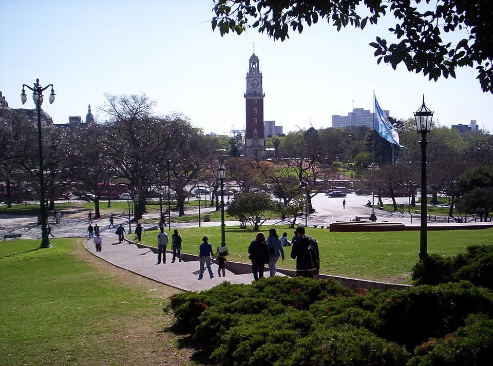 Plaza San Martín, Buenos Aires, with the Torre Monumental beyond