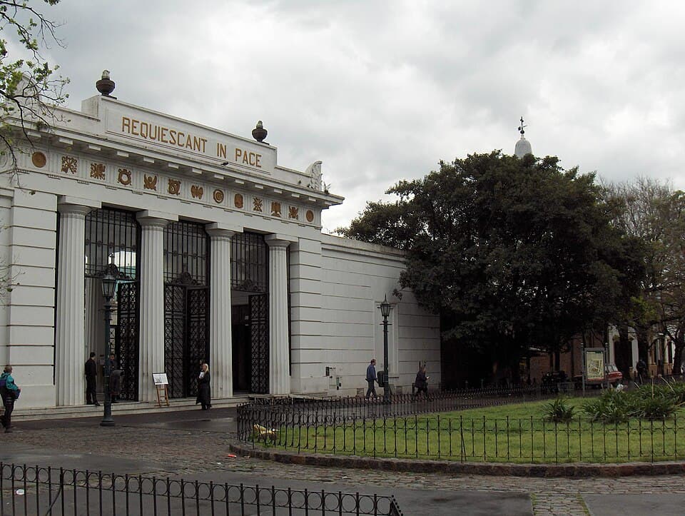 The entrance to Recoleta Cemetery, Buenos Aires
