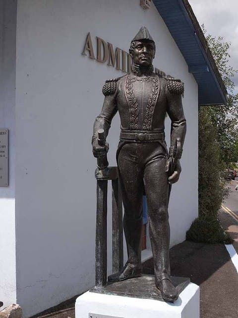 The statue of Admiral Brown in Foxford
